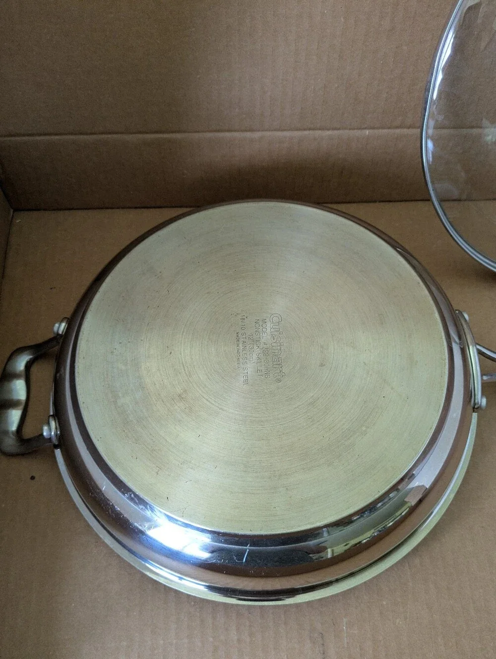 Cuisinart Stainless Steel Skillet with Lid 12 Inch Model 722-30 HNS Non Stick
